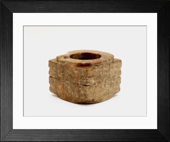 Framed Print : Two-tier tube (cong ?) with masks, Late Neolithic period, ca. 3300-ca. 2250 BCE Framed Print : Two-tier tube (cong ?) with masks, Late Neolithic period, ca. 3300-ca. 2250 BCE