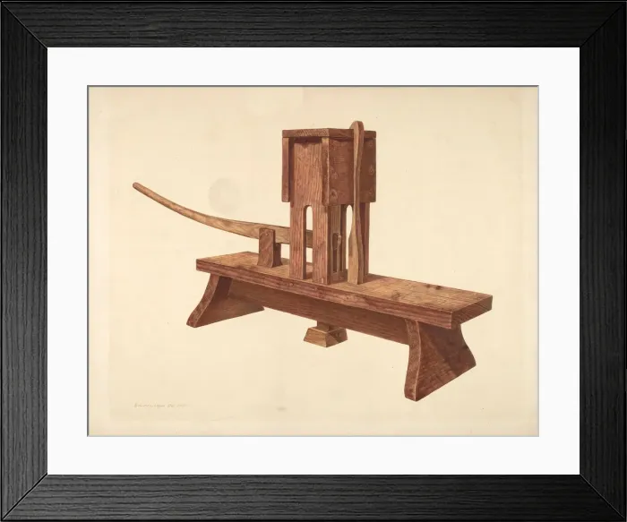 Framed Print : Butter Mold, c. 1940. Creator: Edward L Loper Framed Print : Butter Mold, c. 1940. Creator: Edward L Loper