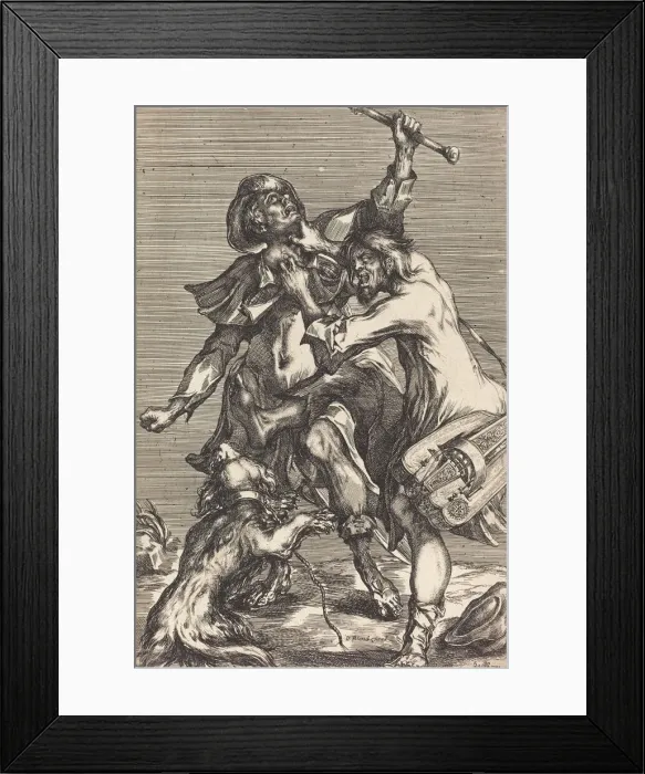 Framed Print : Fighting Beggars. Creator: Jacques Bellange Framed Print : Fighting Beggars. Creator: Jacques Bellange