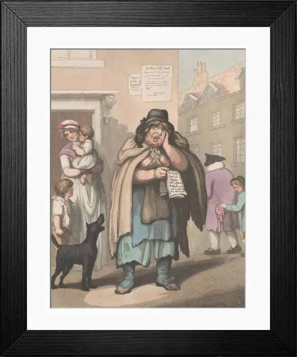 Framed Print : Cries of London, No. 3: Last Dying Speech and Confession, February 20, 1799 Framed Print : Cries of London, No. 3: Last Dying Speech and Confession, February 20, 1799