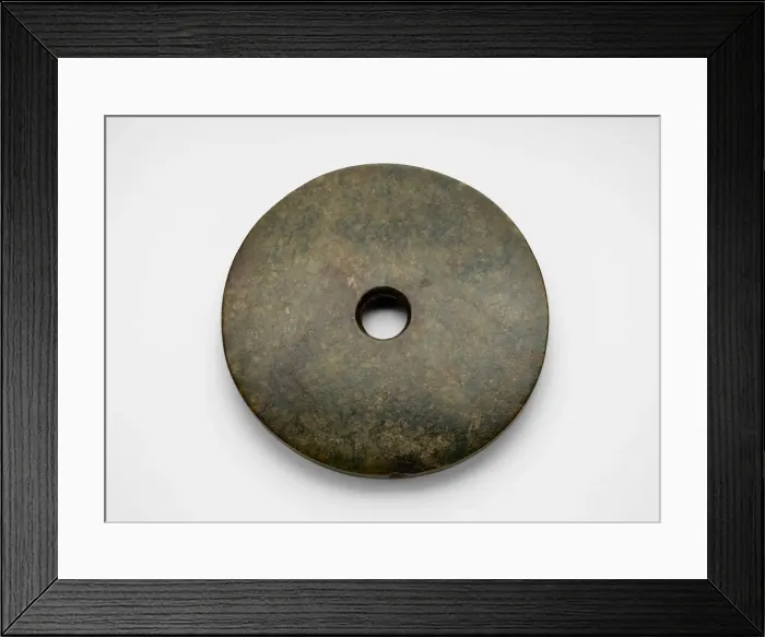 Framed Print : Disk (bi ?), Late Neolithic period, ca. 3300-2250 BCE. Creator: Unknown Framed Print : Disk (bi ?), Late Neolithic period, ca. 3300-2250 BCE. Creator: Unknown