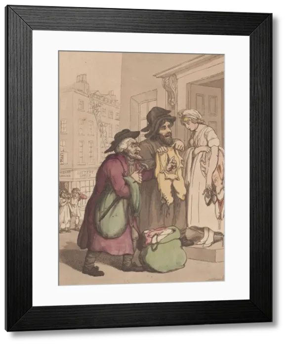 Framed Print : Cries of London, No. 7, Old Clothes, May 4, 1799. Creator: Henri Merke Framed Print : Cries of London, No. 7, Old Clothes, May 4, 1799. Creator: Henri Merke