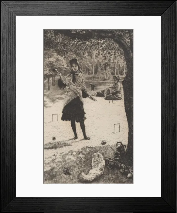 Framed Print : Croquet, 1878. Creator: James Tissot