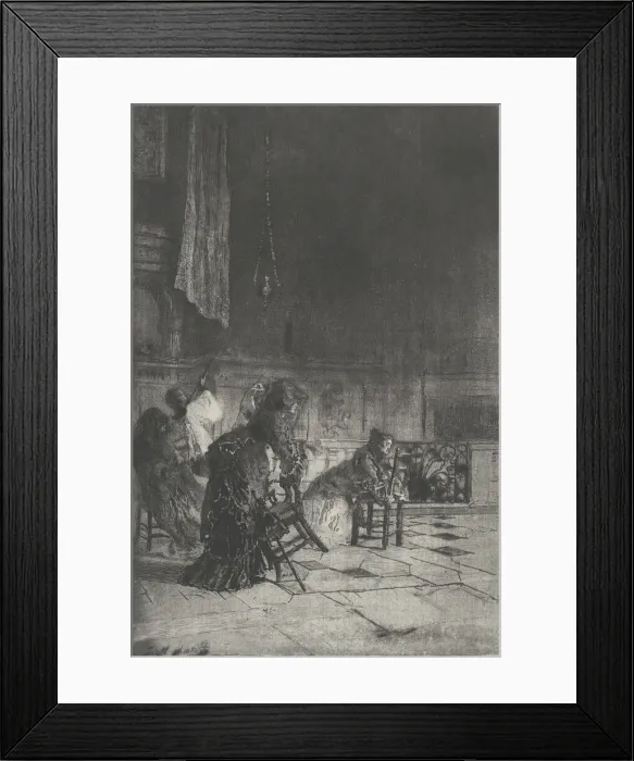 Framed Print : Interieur de l eglise aMilan (Interior of a Church in Milan [sic], c