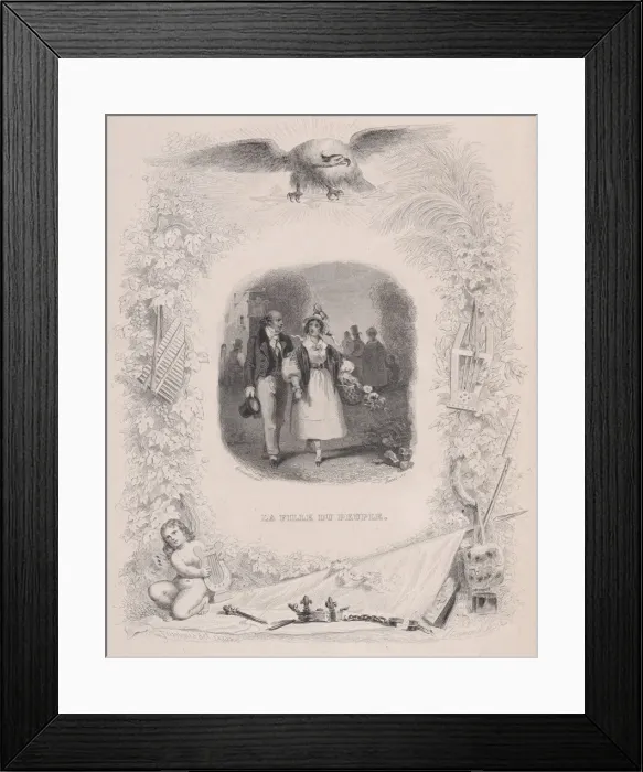 Framed Print : Daughter of the People from The Songs of Beranger, 1829 Framed Print : Daughter of the People from The Songs of Beranger, 1829