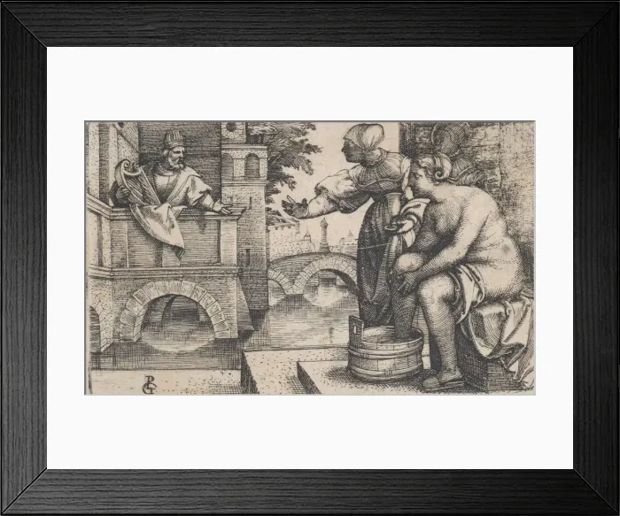 Framed Print : David and Bathsheba. Creator: Georg Pencz Framed Print : David and Bathsheba. Creator: Georg Pencz