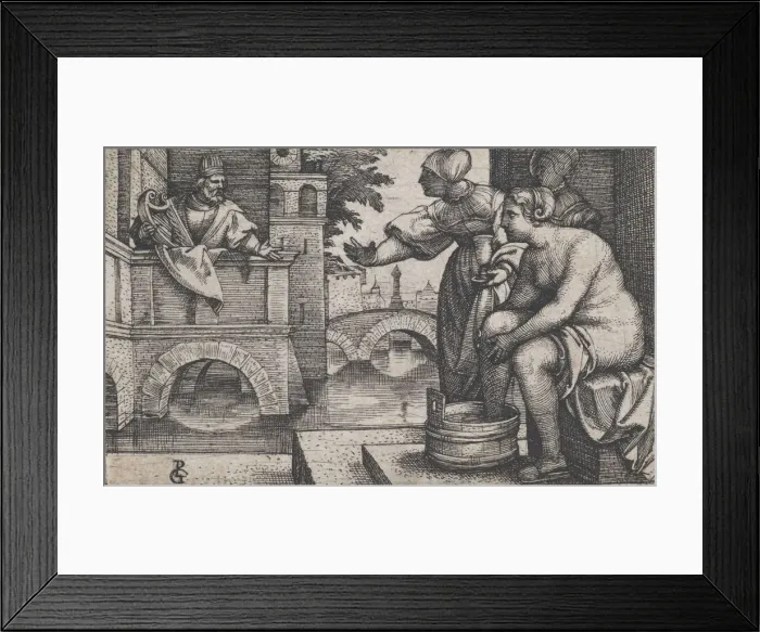 Framed Print : David and Bathsheba. Creator: Georg Pencz Framed Print : David and Bathsheba. Creator: Georg Pencz