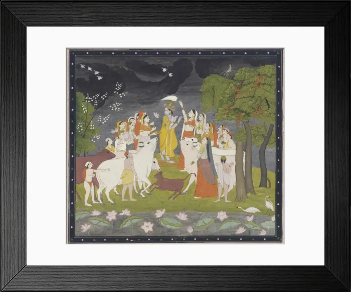 Framed Print : Sri Krsna with the flute, ca. 1790-1800. Creator: Unknown Framed Print : Sri Krsna with the flute, ca. 1790-1800. Creator: Unknown