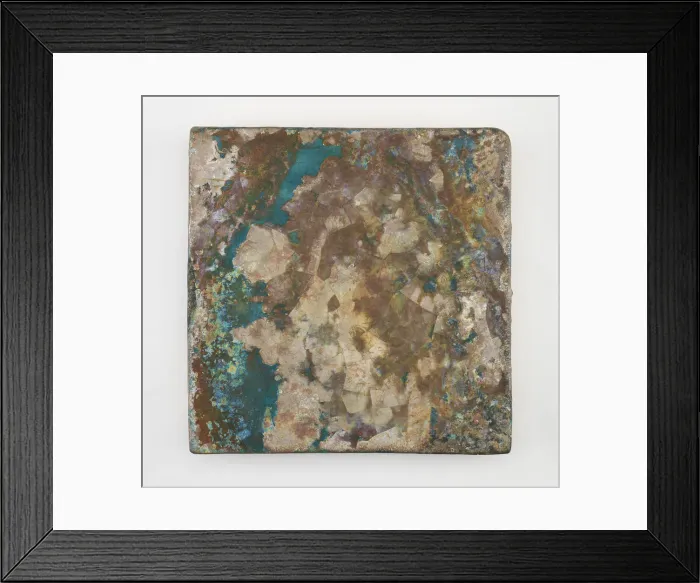 Framed Print : Tile, large, square, Abbasid period, late12th-early 13th century. Creator: Unknown