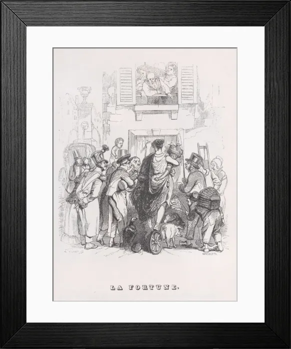 Framed Print : Fortune from The Complete Works of Beranger, 1836. Creator: J Constantine Beneworth Framed Print : Fortune from The Complete Works of Beranger, 1836. Creator: J Constantine Beneworth