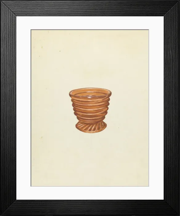 Framed Print : Blown Glass - Salt Cellar, c. 1937. Creator: John Fisk Framed Print : Blown Glass - Salt Cellar, c. 1937. Creator: John Fisk