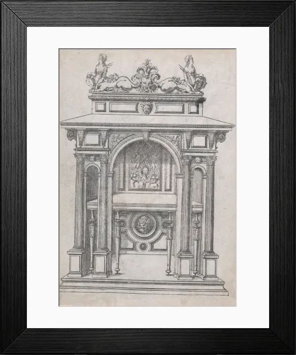Framed Print : Furniture Design, 1565-70. Creator: Jacques Androuet Du Cerceau Framed Print : Furniture Design, 1565-70. Creator: Jacques Androuet Du Cerceau