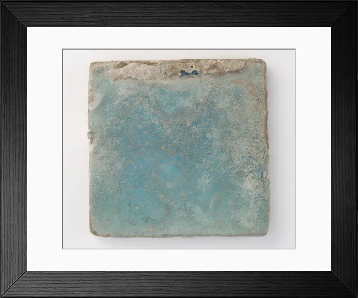 Framed Print : Square tile with slag attachments, 11th-12th century. Creator: Unknown Framed Print : Square tile with slag attachments, 11th-12th century. Creator: Unknown