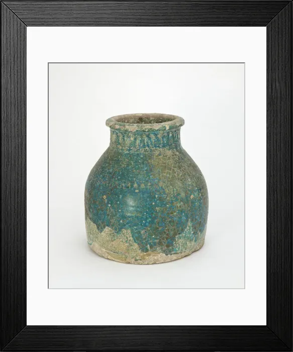 Framed Print : Jar: large, wide-mouthed, cylindrical, 11th-12th century. Creator: Unknown Framed Print : Jar: large, wide-mouthed, cylindrical, 11th-12th century. Creator: Unknown
