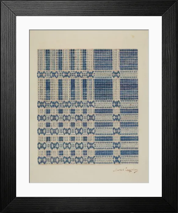 Framed Print : Coverlet, c. 1940. Creator: Sarkis Erganian Framed Print : Coverlet, c. 1940. Creator: Sarkis Erganian