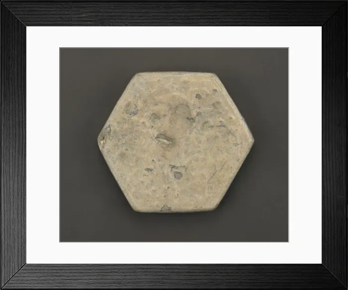 Framed Print : Tile, (14th-15th century?). Creator: Unknown Framed Print : Tile, (14th-15th century?). Creator: Unknown