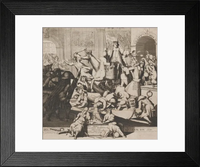 Framed Print : Hollands Hollende Koe (Hollands Running Cow), 1690. Creator: Gaspar Bouttats Framed Print : Hollands Hollende Koe (Hollands Running Cow), 1690. Creator: Gaspar Bouttats