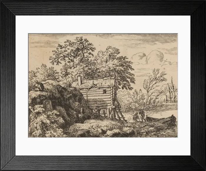 Framed Print : Fishermans Hut, probably c. 1645  /  1656. Creator: Allart van Everdingen