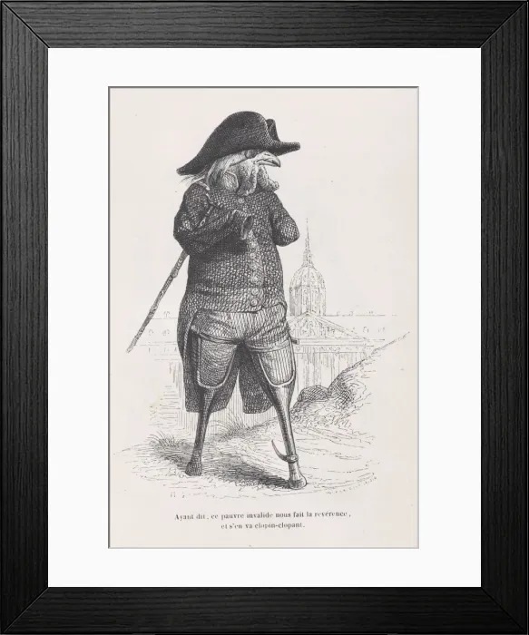 Framed Print : Having said that, this poor invalid gives us a curtsy, and goes hobbling off from S Framed Print : Having said that, this poor invalid gives us a curtsy, and goes hobbling off from S
