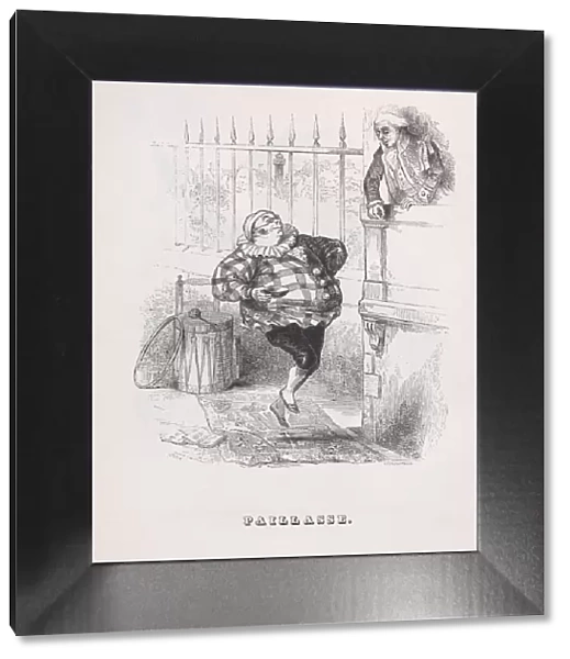 Clown from The Complete Works of Beranger, 1836. Creator: John Thompson