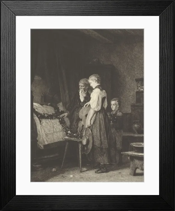 Framed Print : In the House of Mourning, from American Art Review, vol. 1, no. 8, June 1880 Framed Print : In the House of Mourning, from American Art Review, vol. 1, no. 8, June 1880