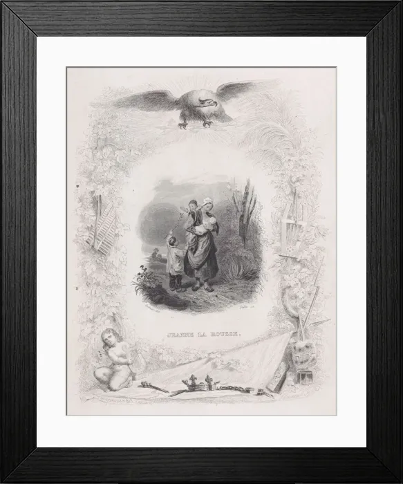 Framed Print : Jeanne the Redhead, from The Songs of Beranger, 1829 Framed Print : Jeanne the Redhead, from The Songs of Beranger, 1829