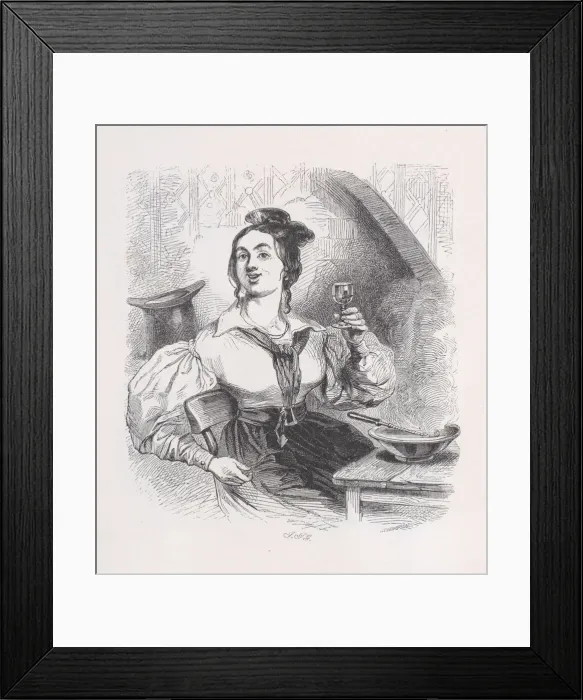 Framed Print : Jeannette from The Complete Works of Beranger, 1836. Creator: John Thompson Framed Print : Jeannette from The Complete Works of Beranger, 1836. Creator: John Thompson