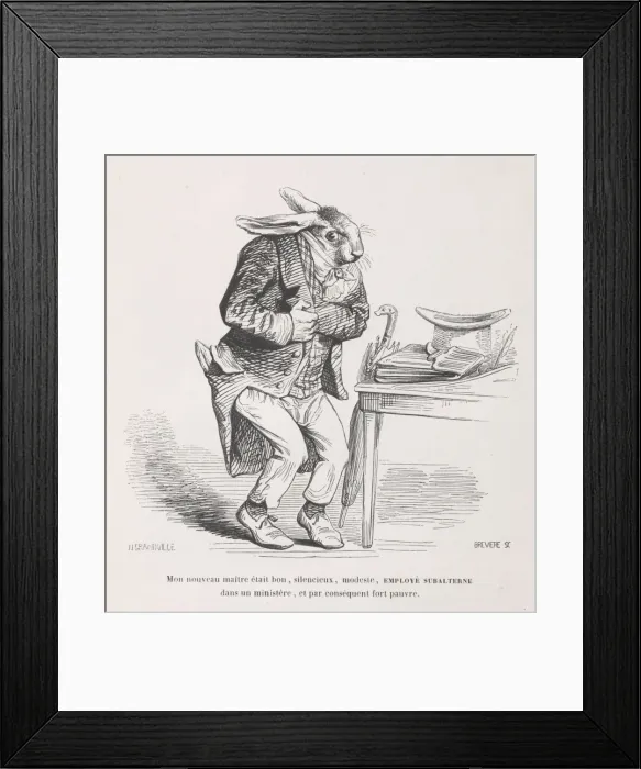 Framed Print : My new master from Scenes from the Private and Public Life of Animals, ca. 1837-47 Framed Print : My new master from Scenes from the Private and Public Life of Animals, ca. 1837-47