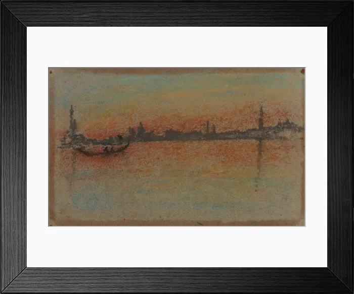 Framed Print : Venice: Sunset on Harbour, 1880. Creator: James Abbott McNeill Whistler Framed Print : Venice: Sunset on Harbour, 1880. Creator: James Abbott McNeill Whistler
