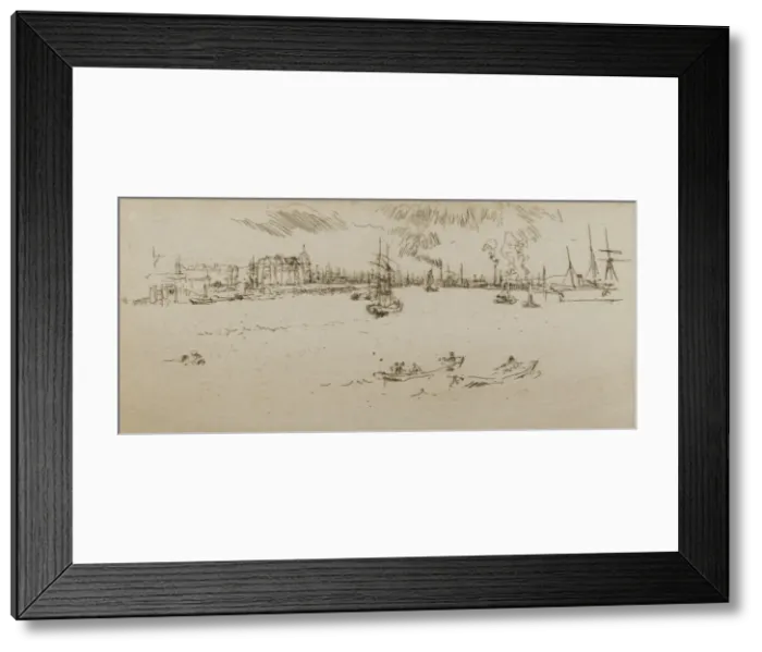 Framed Print : Tilbury, 1887. Creator: James Abbott McNeill Whistler Framed Print : Tilbury, 1887. Creator: James Abbott McNeill Whistler