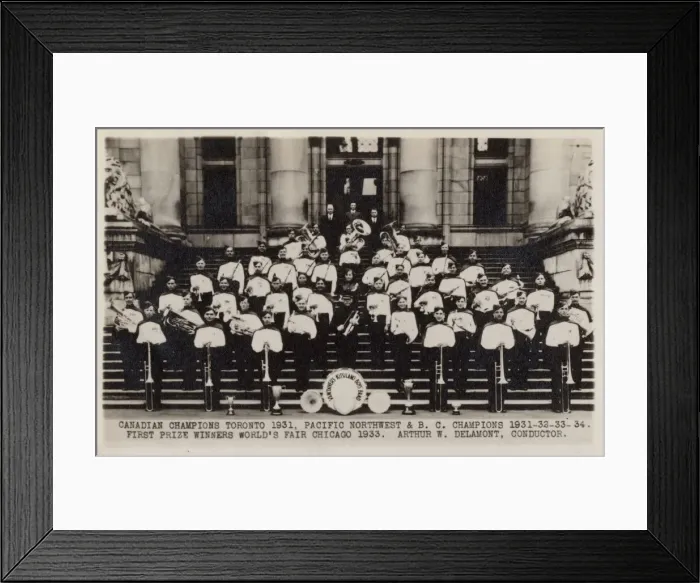 Framed Print : Vancouvers Kitsilano Boys Band, c1935. Creator: Unknown Framed Print : Vancouvers Kitsilano Boys Band, c1935. Creator: Unknown
