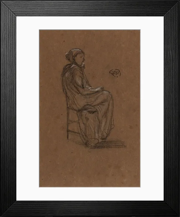 Framed Print : Female Figure, Seated, 1870-1873. Creator: James Abbott McNeill Whistler Framed Print : Female Figure, Seated, 1870-1873. Creator: James Abbott McNeill Whistler