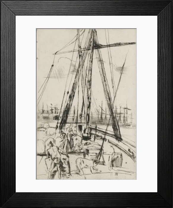 Framed Print : Shipping at Liverpool, 1867. Creator: James Abbott McNeill Whistler Framed Print : Shipping at Liverpool, 1867. Creator: James Abbott McNeill Whistler