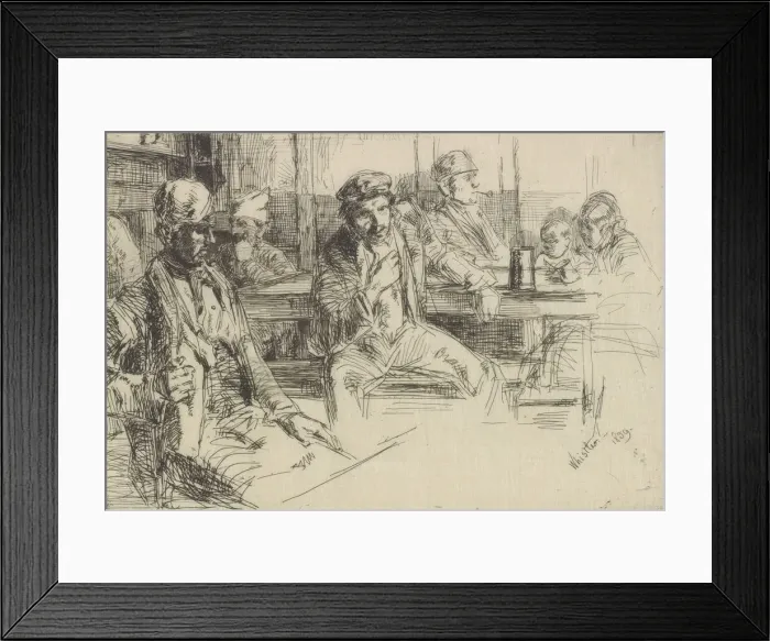 Framed Print : Longshore men, 1859. Creator: James Abbott McNeill Whistler Framed Print : Longshore men, 1859. Creator: James Abbott McNeill Whistler