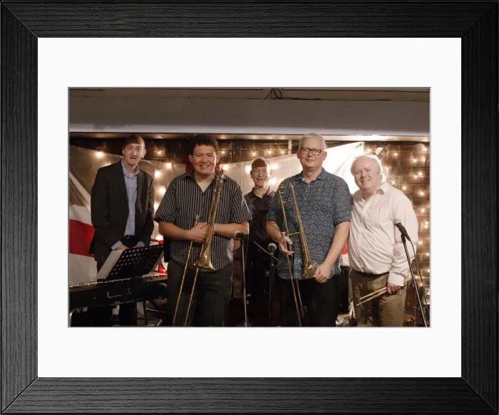 Framed Print : Mark Nightingale Quintet, Splash Point Jazz, The Fishermans Eastbourne, 30th June 2021 Framed Print : Mark Nightingale Quintet, Splash Point Jazz, The Fishermans Eastbourne, 30th June 2021