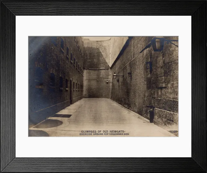 Framed Print : Glimpses of Old Newgate - Exercise Ground for Condemned Men, c1900. Creator: Rotophot Framed Print : Glimpses of Old Newgate - Exercise Ground for Condemned Men, c1900. Creator: Rotophot