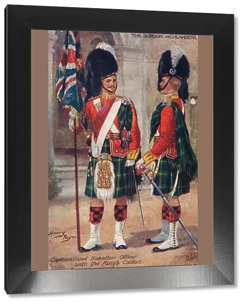 The Gordon Highlanders: Captain and Subaltern officer with the Kings Colours, 1933