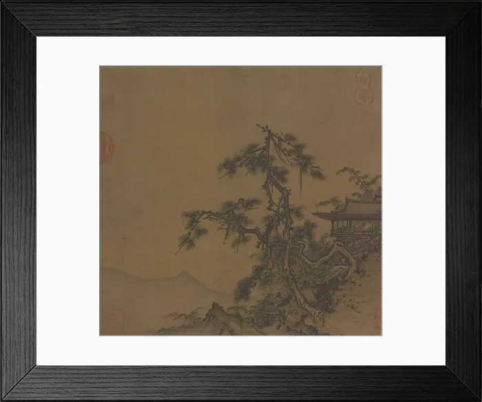 Framed Print : Pavilion on the Hillside, Ming dynasty, 15th century. Creator: Unknown Framed Print : Pavilion on the Hillside, Ming dynasty, 15th century. Creator: Unknown