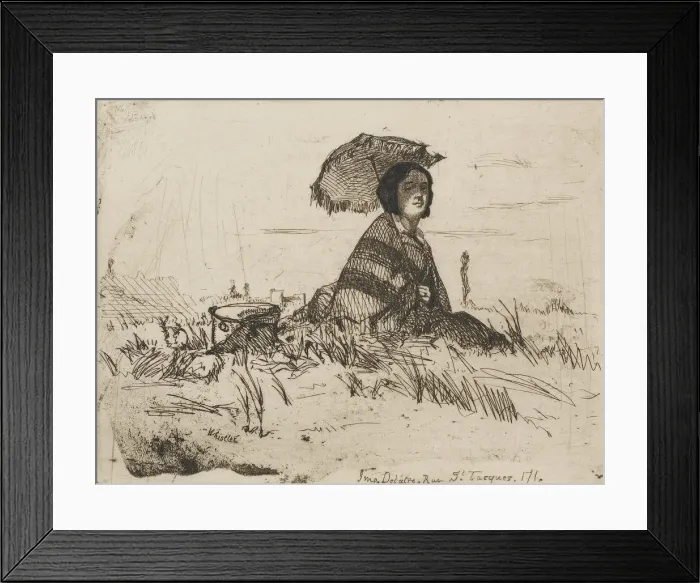 Framed Print : En Plein Soleil, 1858. Creator: James Abbott McNeill Whistler Framed Print : En Plein Soleil, 1858. Creator: James Abbott McNeill Whistler