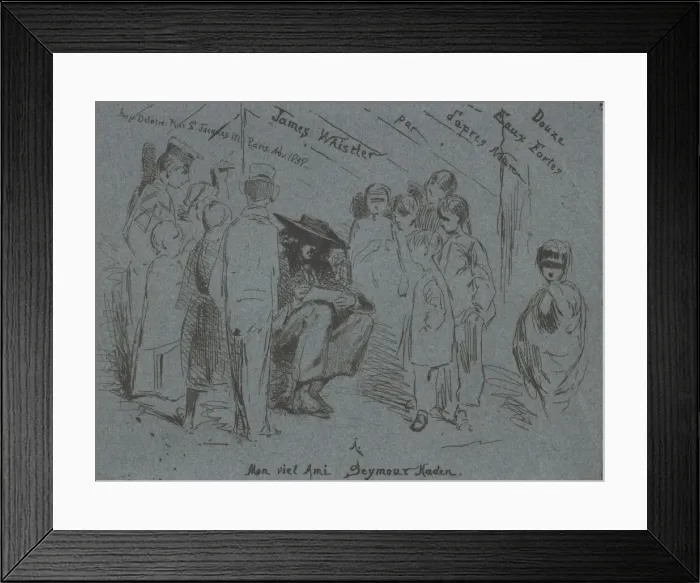 Framed Print : Title page of the French Set, 1858. Creator: James Abbott McNeill Whistler Framed Print : Title page of the French Set, 1858. Creator: James Abbott McNeill Whistler