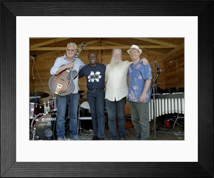 Framed Print : Roger Beaujolais Quartet, Jim Mullen, Winston Clifford, Roger Beaujolais, Simon Thorpe Framed Print : Roger Beaujolais Quartet, Jim Mullen, Winston Clifford, Roger Beaujolais, Simon Thorpe