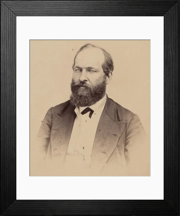 Framed Print : Portrait of James Abram Garfield (1831-1881), 1869. Creator: Stein Bros Framed Print : Portrait of James Abram Garfield (1831-1881), 1869. Creator: Stein Bros