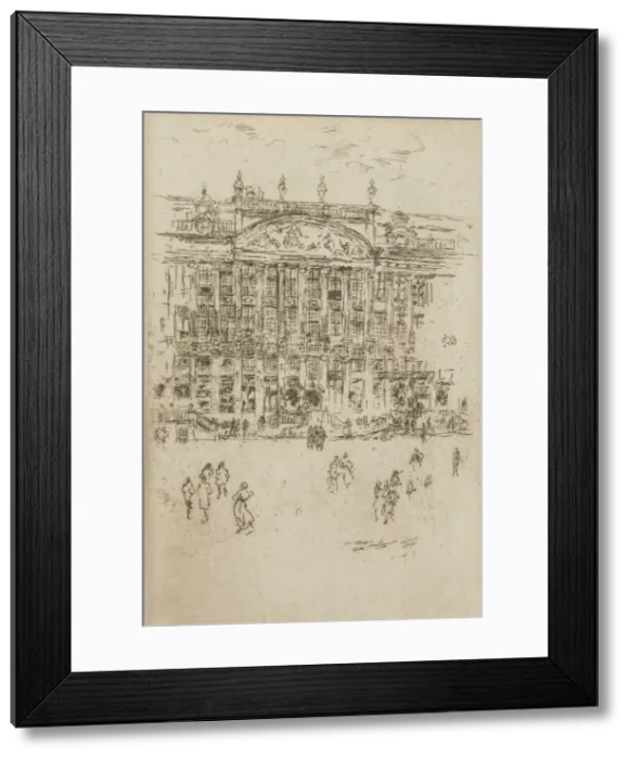 Framed Print : The Church- Brussels (Adoration), 1887. Creator: James Abbott McNeill Whistler Framed Print : The Church- Brussels (Adoration), 1887. Creator: James Abbott McNeill Whistler