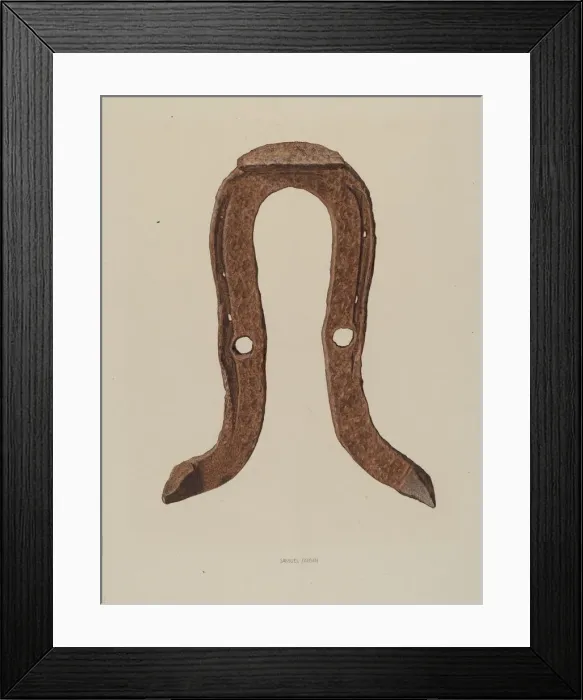 Framed Print : Skid Shoe for Horse, c. 1938. Creator: Samuel Faigin Framed Print : Skid Shoe for Horse, c. 1938. Creator: Samuel Faigin