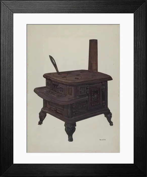Framed Print : Stove (Model), c. 1939. Creator: George File Framed Print : Stove (Model), c. 1939. Creator: George File
