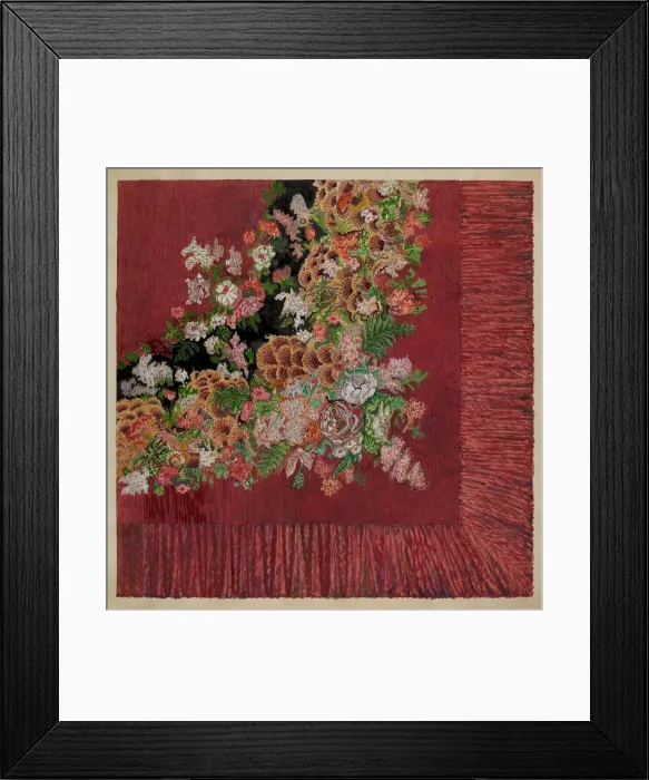 Framed Print : Table Cover (Chenille), c. 1936. Creator: Albert Eyth Framed Print : Table Cover (Chenille), c. 1936. Creator: Albert Eyth