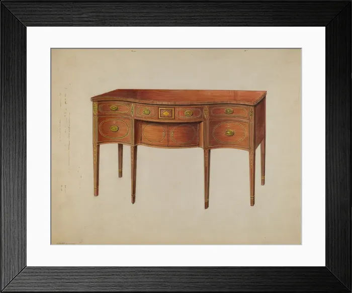 Framed Print : Sideboard, 1935 / 1942. Creator: Harry Eisman Framed Print : Sideboard, 1935 / 1942. Creator: Harry Eisman