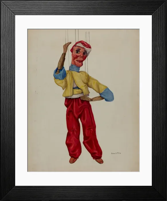 Framed Print : Sinbad Marionette, c. 1938. Creator: George File Framed Print : Sinbad Marionette, c. 1938. Creator: George File