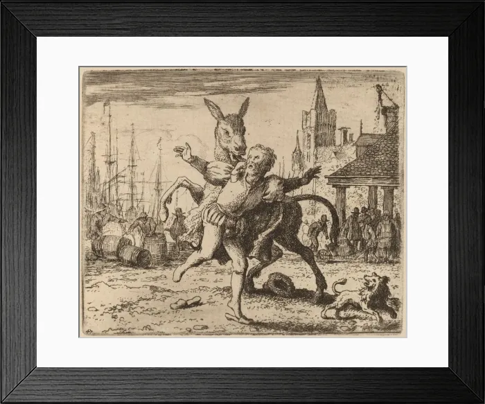Framed Print : The Ass and the Hound, probably c. 1645 / 1656. Creator: Allart van Everdingen Framed Print : The Ass and the Hound, probably c. 1645 / 1656. Creator: Allart van Everdingen