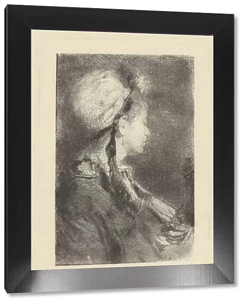 The Artists Wife in Profile Facing Right, c. 1880. Creator: Mose, Bianchi